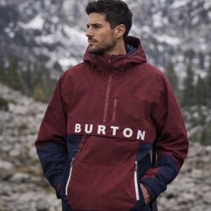 Burton Frostner 2L Anorak Jacket Men’s Large Mulberry Size Large